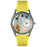 Whimsical Womens Gymnastics Red Leather Watch