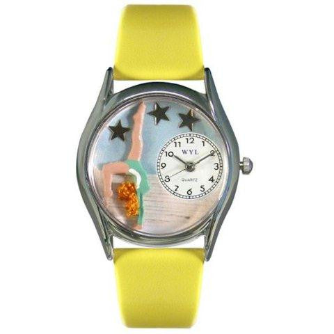 Whimsical Womens Gymnastics Red Leather Watch