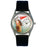 Whimsical Womens Golf Bag Black Leather Watch