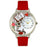 Whimsical Unisex Love Story Red Leather Watch