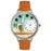 Whimsical Unisex Gymnastics Tan Leather Watch