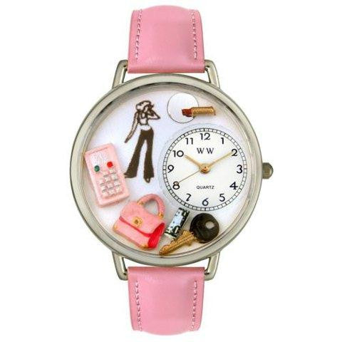 Whimsical Teen Girl Pink Leather Watch