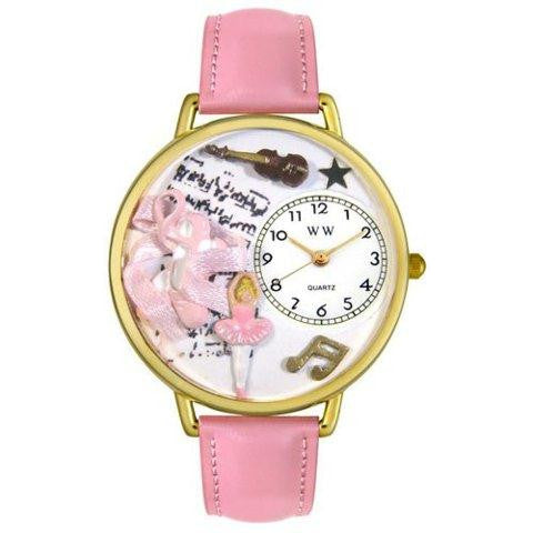 Whimsical Unisex Ballet Shoes Pink Leather Watch