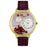 Whimsical Unisex Volleyball Purple Leather Watch