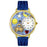 Whimsical Unisex Cancer Royal Blue Leather Watch