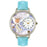 Whimsical Unisex Angel Baby Blue Leather Watch