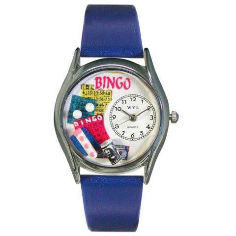 Whimsical Womens Bingo Royal Blue Leather Watch