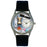 Whimsical Womens Pharmacist Black Leather Watch