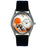 Whimsical Womens Basketball Black Leather Watch