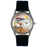 Whimsical Womens Lighthouse Black Leather Watch