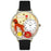 Whimsical Unisex Boxer Black Skin Leather Watch