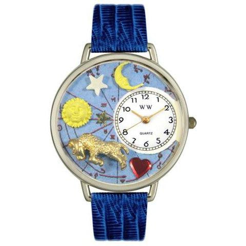 Whimsical Unisex Aries Royal Blue Leather Watch