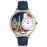 Whimsical Unisex France Navy Blue Leather Watch