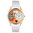 Whimsical Womens Nurse Orange White Leather Watch