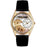 Whimsical Womens Stock Broker Black Leather Watch