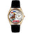 Whimsical Womens Horse Racing Black Leather Watch