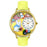 Whimsical Unisex Easter Bunny Yellow Leather Watch