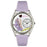 Whimsical Womens Knitting Lavender Leather Watch