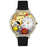 Whimsical Unisex Beagle Black Skin Leather Watch