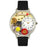 Whimsical Unisex Yorkie Black Skin Leather Watch