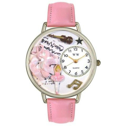 Whimsical Unisex Ballet Shoes Pink Leather Watch