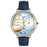 Whimsical Unisex Sailing Navy Blue Leather Watch