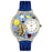 Whimsical Unisex Gemini Royal Blue Leather Watch