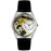 Whimsical Womens Psychiatrist Black Leather Watch