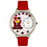 Whimsical Unisex Red Star Clown Red Leather Watch