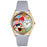 Whimsical Womens Day Care Teacher Red Leather Watch