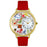 Whimsical Unisex Preschool Teacher Red Leather Watch