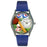 Whimsical Womens Baseball Royal Blue Leather Watch