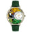 Whimsical Unisex Toucan Hunter Green Leather Watch