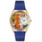 Whimsical Womens Aristo Cat Royal Blue Leather Watch