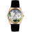 Whimsical Womens Halloween Ghost Black Leather Watch