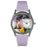 Whimsical Womens Siamese Cat Lavender Leather Watch