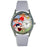 Whimsical Womens Day Care Teacher Red Leather Watch