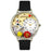 Whimsical Unisex Dalmatian Black Skin Leather Watch