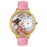 Whimsical Unisex Jewelry Lover Pink Pink Leather Watch