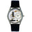 Whimsical Womens Science Teacher Black Leather Watch