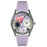 Whimsical Womens Birthstone: April Red Leather Watch