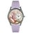 Whimsical Womens Shoe Shopper Lavender Leather Watch