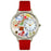 Whimsical Unisex Preschool Teacher Red Leather Watch