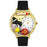 Whimsical Unisex Border Collie Black Skin Leather Watch