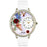 Whimsical Unisex Birthstone: July White Leather Watch