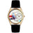 Whimsical Womens Physical Therapist Black Leather Watch