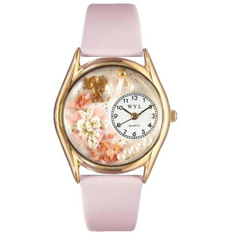 Whimsical Womens Valentines Day Pink Pink Leather Watch