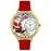 Whimsical Unisex Christmas Santa Claus Red Leather Watch