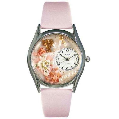 Whimsical Womens Valentines Day Pink Pink Leather Watch