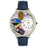 Whimsical Unisex Police Officer Navy Blue Leather Watch